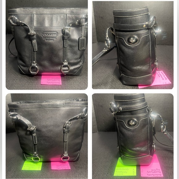 Vintage Coach Black Leather Tote Excellent, classy, LIKE NEW VERY WELL CARED FOR - Picture 14 of 17